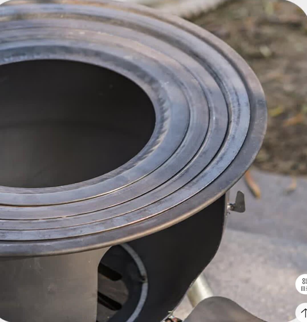 Close-up of a metal bearing with multiple rings stacked on top of each other.