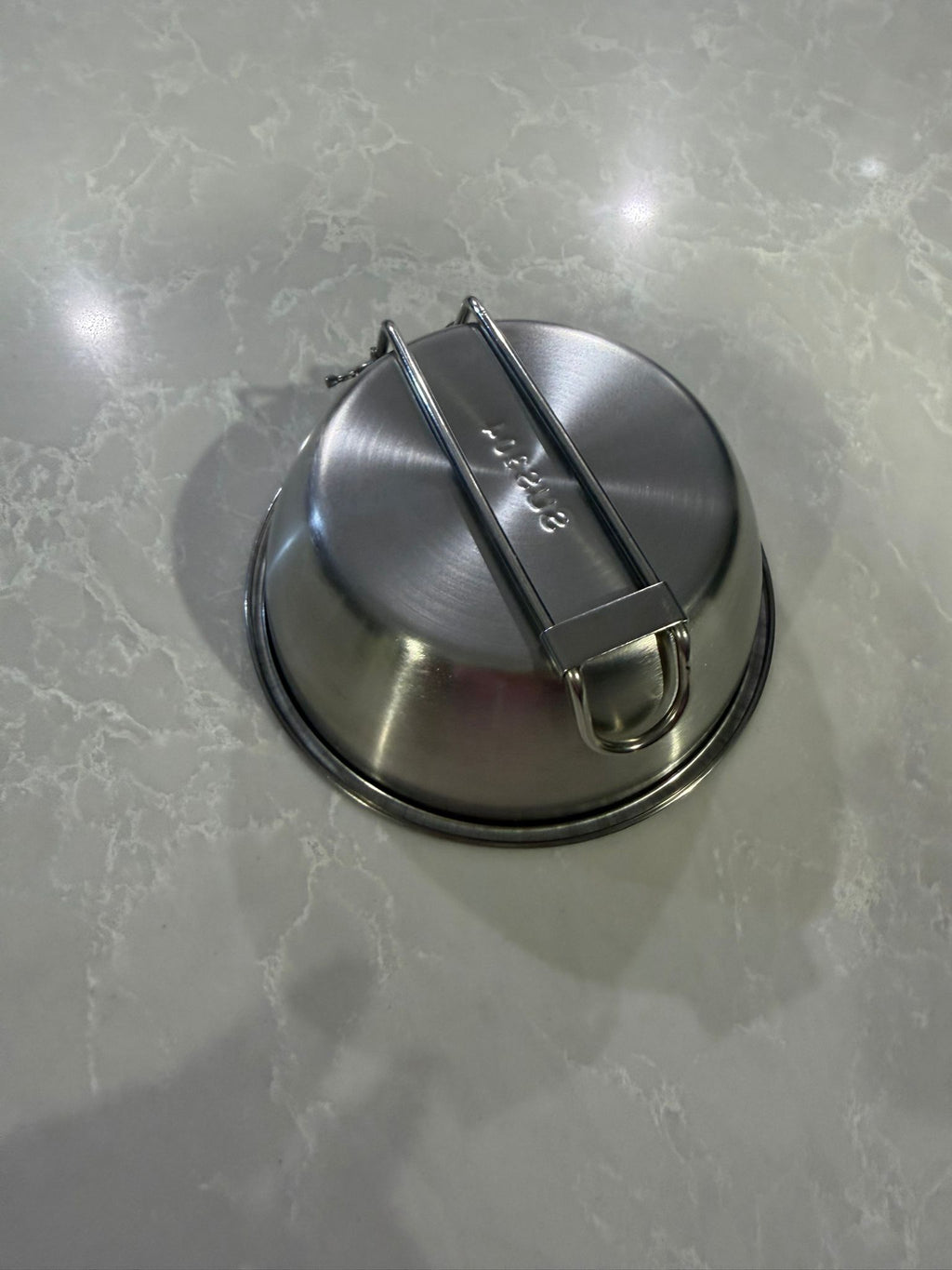 Stainless Steel Folding Handle Camping Bowl