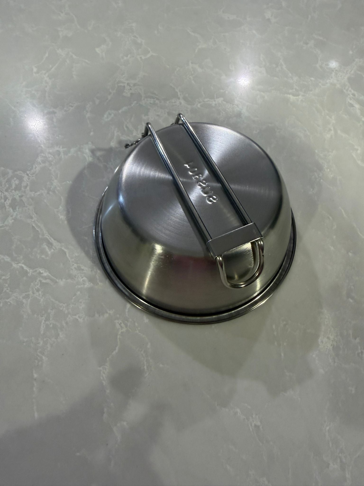 Stainless Steel Folding Handle Camping Bowl