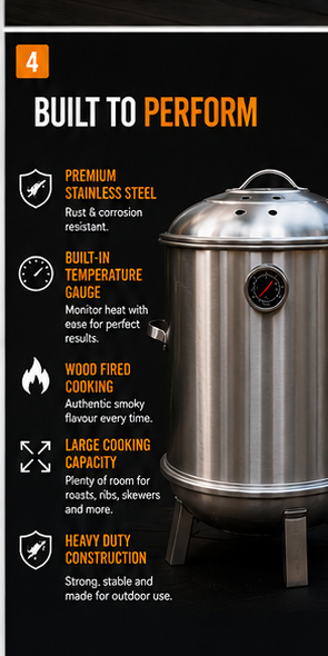Barrel BBQ built to perform — key features