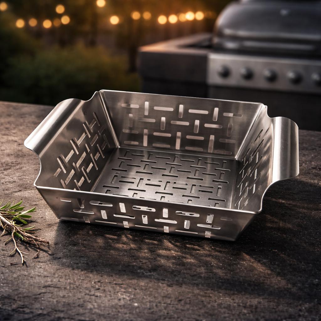 stainless steel BBQ grill basket
